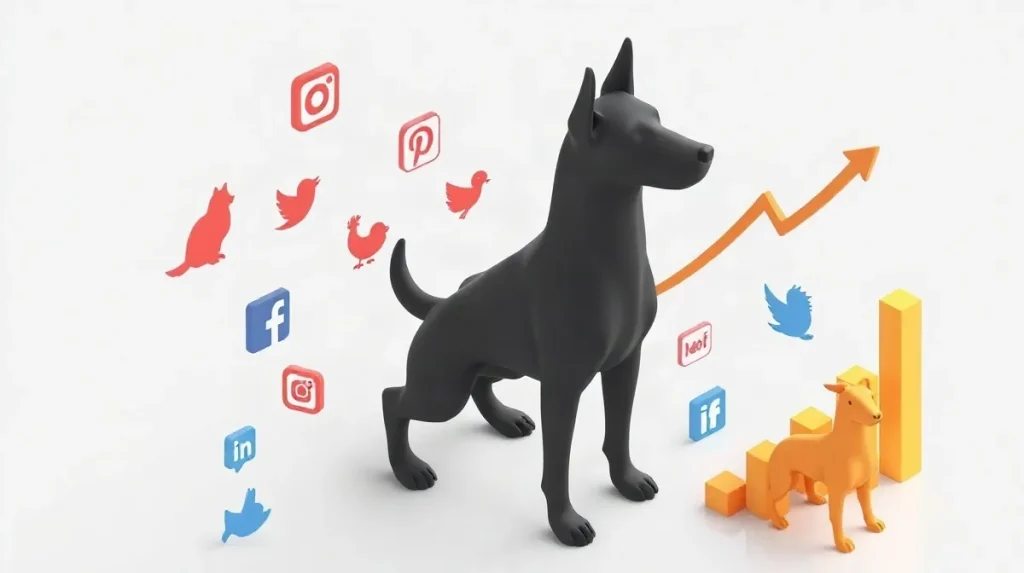Hero illustration for the article “How Celebrity Dogs Shape Breed Popularity and Expectations”