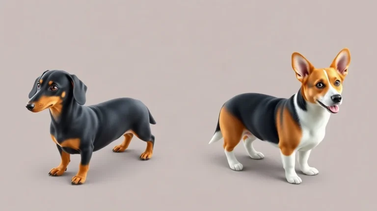 Hero illustration for the article “Dachshund vs. Corgi: Temperament and Care Compared”