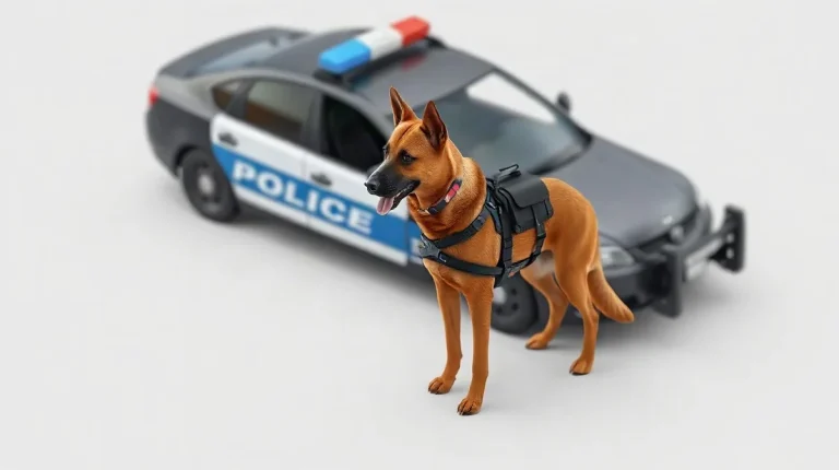 Hero illustration for the article “The Secret Life of Police Dogs: Training and Daily Duties”