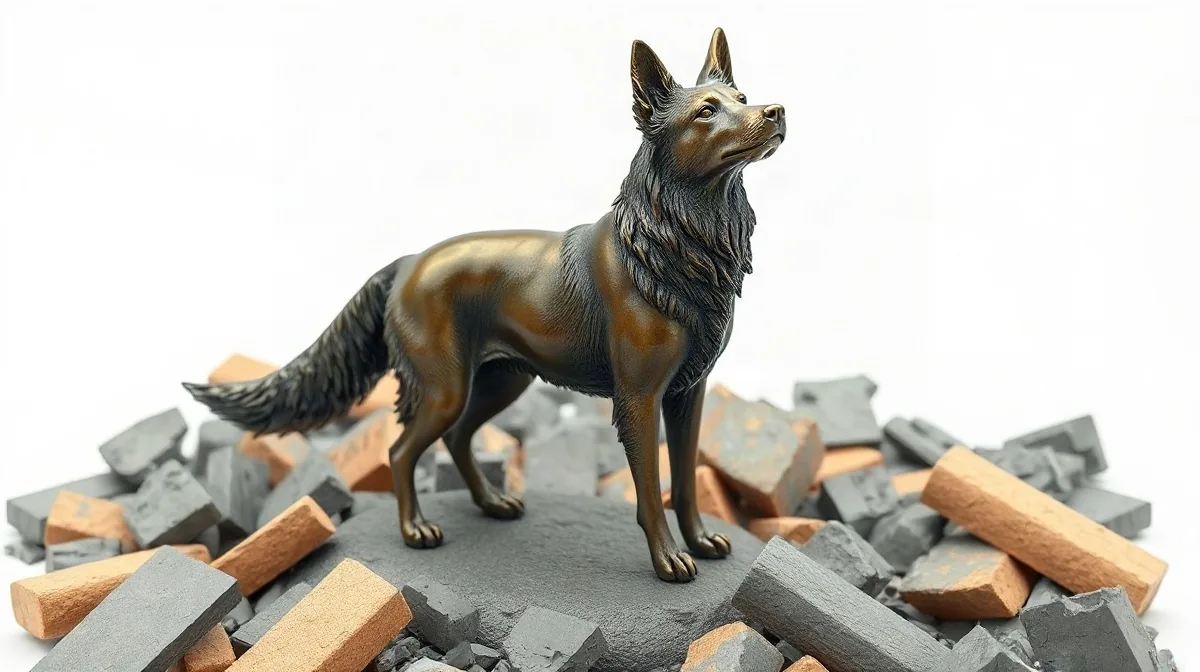 Hero illustration for the article “Memorial Stone Honors Tsunami, Heroic Search-and-Rescue Dog”