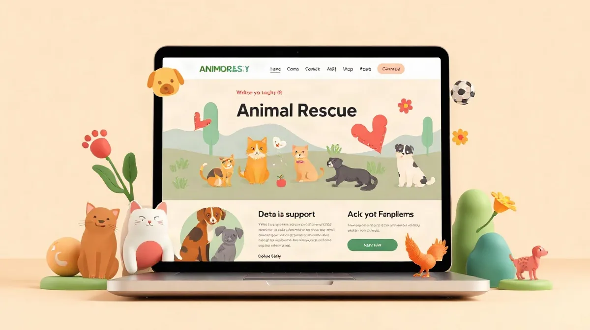 Hero illustration for the article “NYC Animal Rescues Gain Free AI-Powered Website Support”