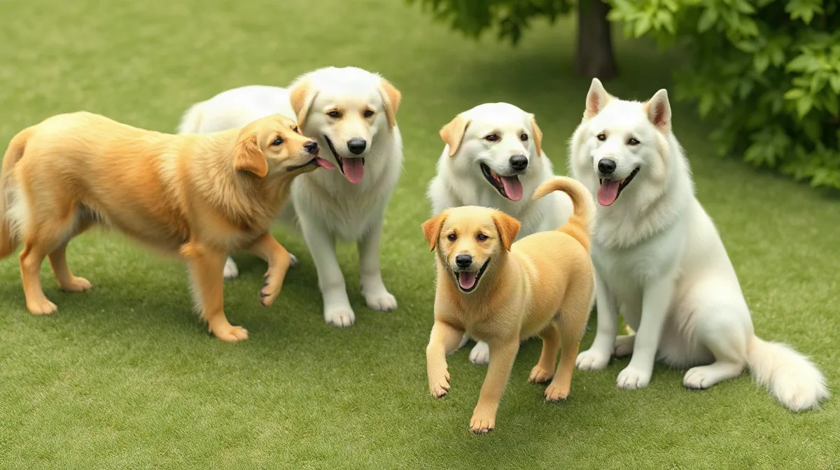 Hero illustration for the article “Golden Retriever Puppy Joins Reunion Alone, Wins Hearts”