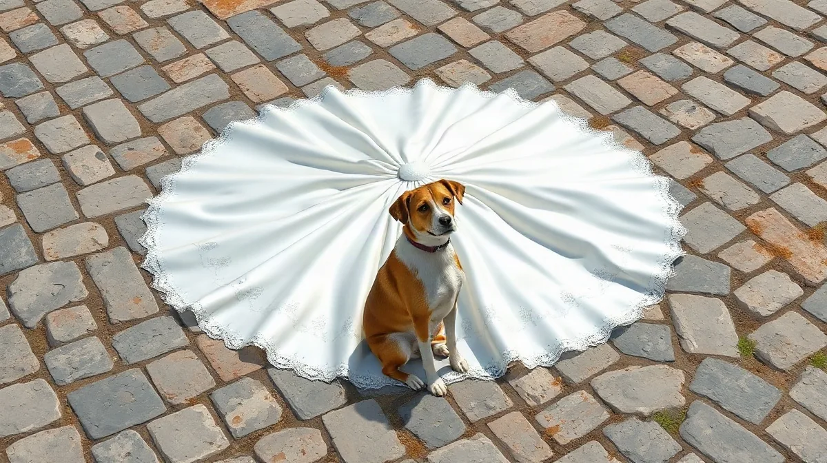 Hero illustration for the article “Stray Dog Stars in Quinceañera Photo Shoot in Matanzas”