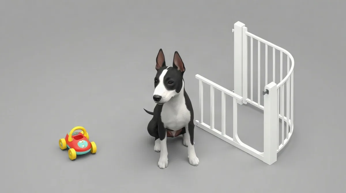 Hero illustration for the article “Are Bull Terriers Good Family Dogs?”
