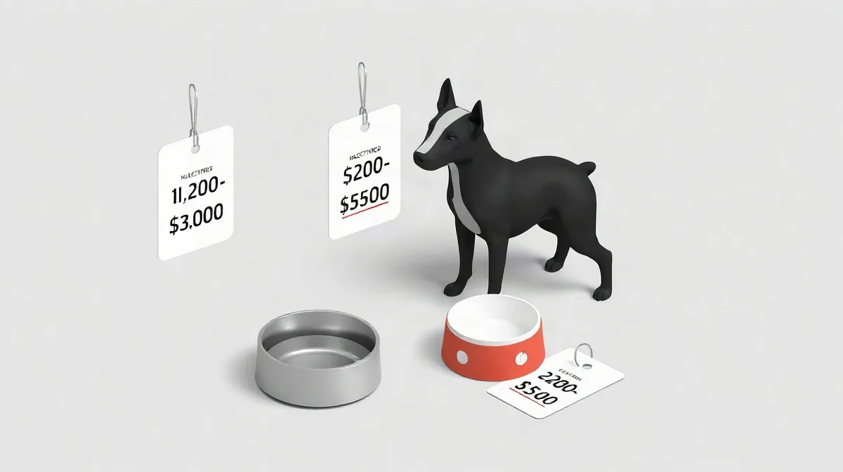 Hero illustration for the article “How Much Does a Bull Terrier Cost?”