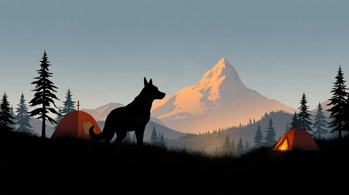 Hero illustration for the article “Arch the Search Dog Leads Rescuers to Three Children”